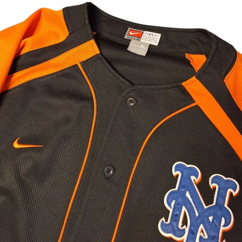 Vintage Nike New york mets baseball jersey with embroidered patches Mens XL MLB